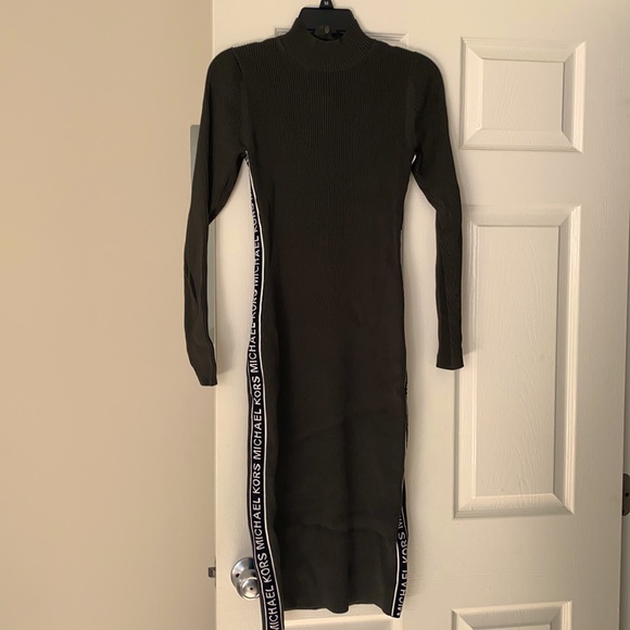 Michael Kors | Dresses | Long Green Michael Kors Dress Army Green | Poshmark